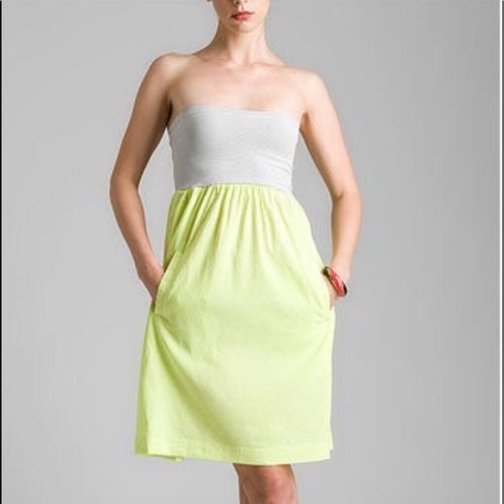 Theory Yellow One Size Fits All Tube Dress Women's